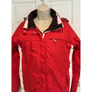 Nevica Women’s Insulated Ski Jacket Snowboard Winter Coat Red & white Sz 8 warm